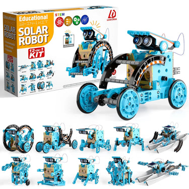 12 IN 1 LUCKY DOUG SOLAR ROBOT KITS FOR KIDS
